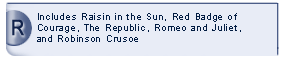 Raisin in the Sun, Romeo and Juliet, Robinson Crusoe